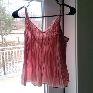 Pink sleeveless blouse size XS